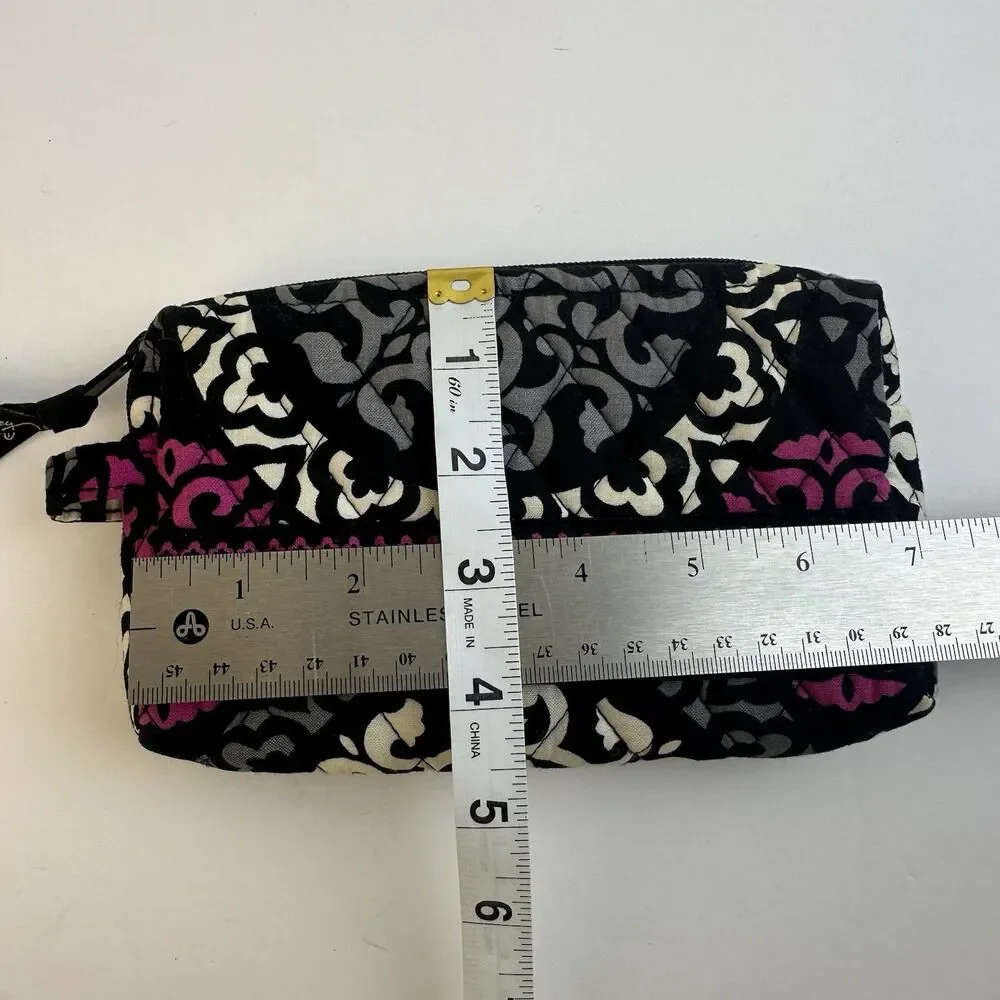 VERA BRADLEY Canterberry Magenta Small Cosmetic Travel Makeup Toiletry Bag